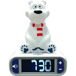 Lexibook Alarm Clock with Polar Bear 3D Night Light