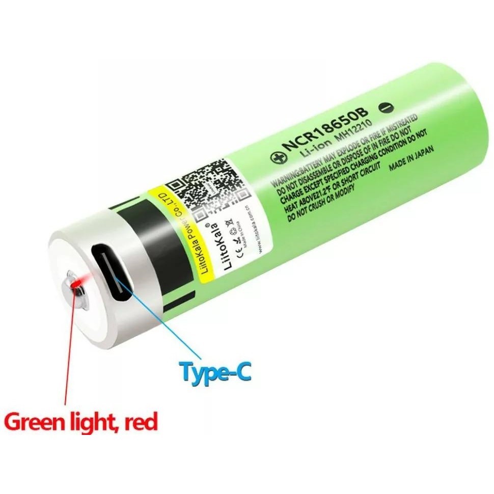 Liitokala 1x18650 3400 mAh USB Type-C