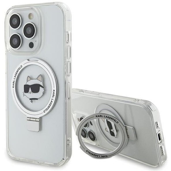Karl Lagerfeld Ring Stand Choupette Head for iPhone 15 Pro