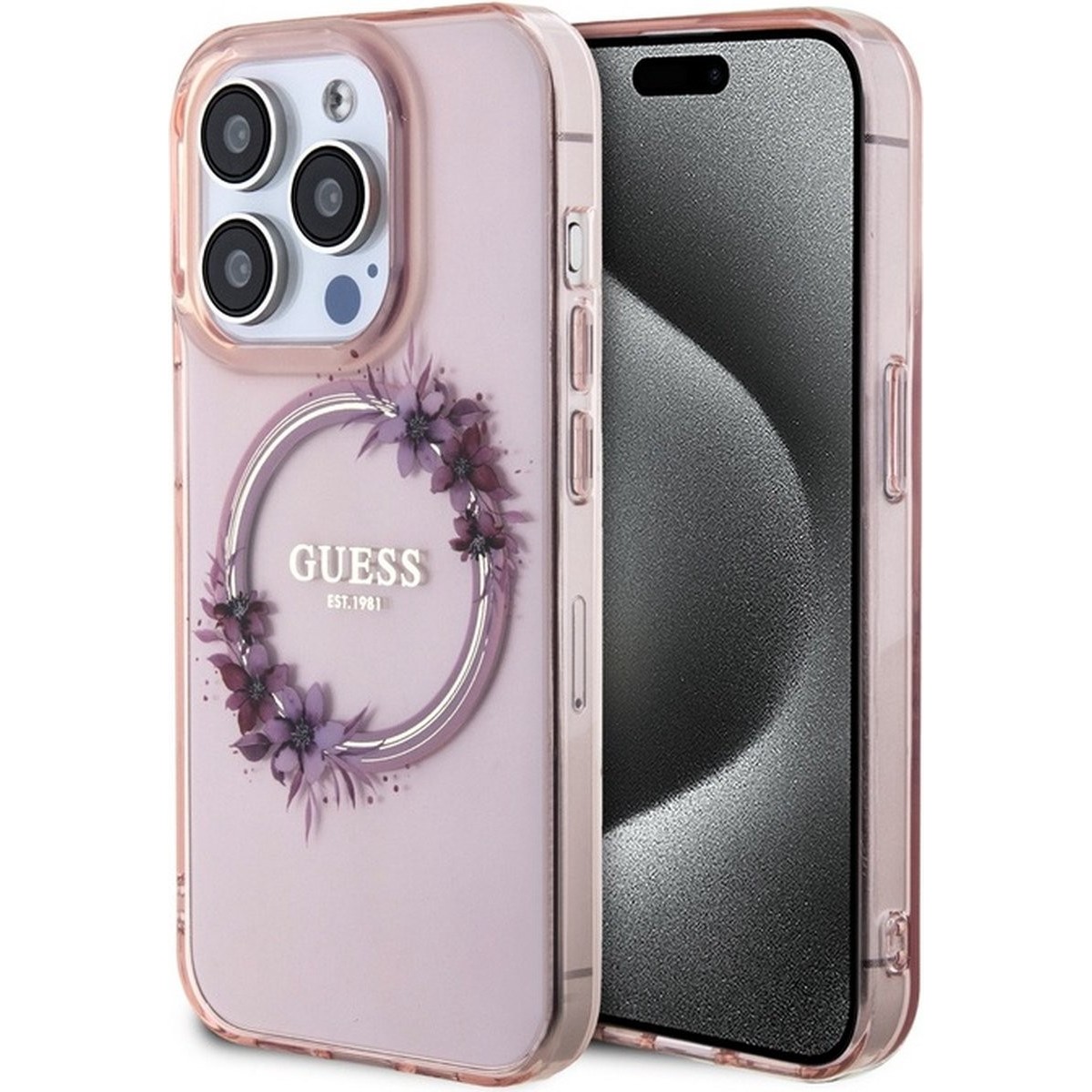 GUESS IML Flowers Wreatch MagSafe for iPhone 15 Pro Max