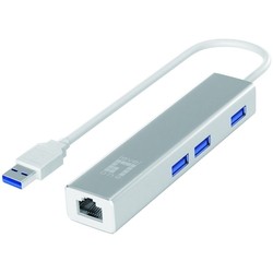 LevelOne Gigabit USB Network Adapter with USB Hub