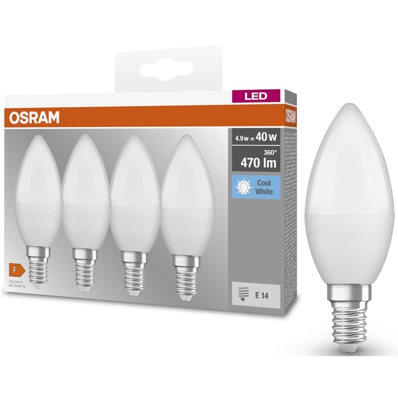 Osram LED Base Classic B40 4.9W 4000K E14 4 pcs