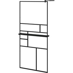 VidaXL Walk-in Shower Wall with Shelf 90 3185461