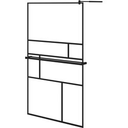 VidaXL Walk-in Shower Wall with Shelf 115 3185481