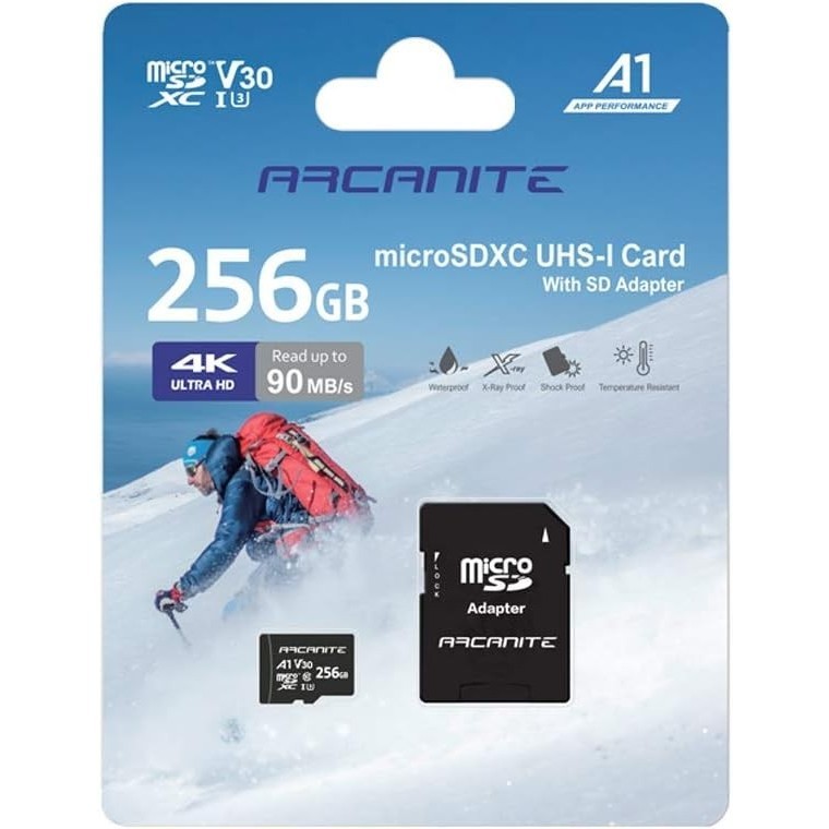 Arcanite microSDXC with Adapter A1 UHS-I U3 V30 C10 256&nbsp;ГБ