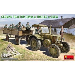 MiniArt German Tractor D8506 Trailer w Crew (1:35)