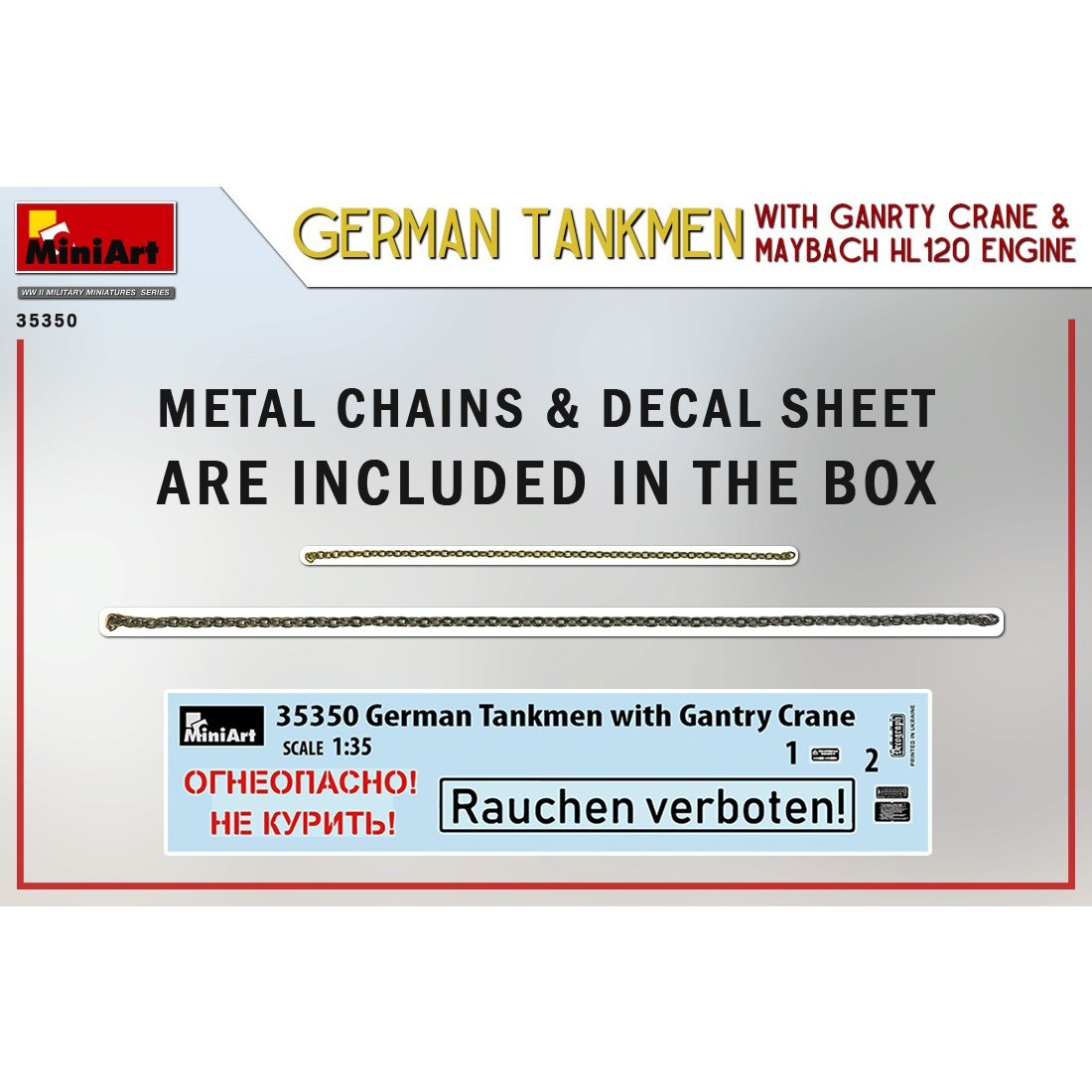 MiniArt German Tankmen with Gantry Crane and Maybach Hl 120 Engine (1:35)
