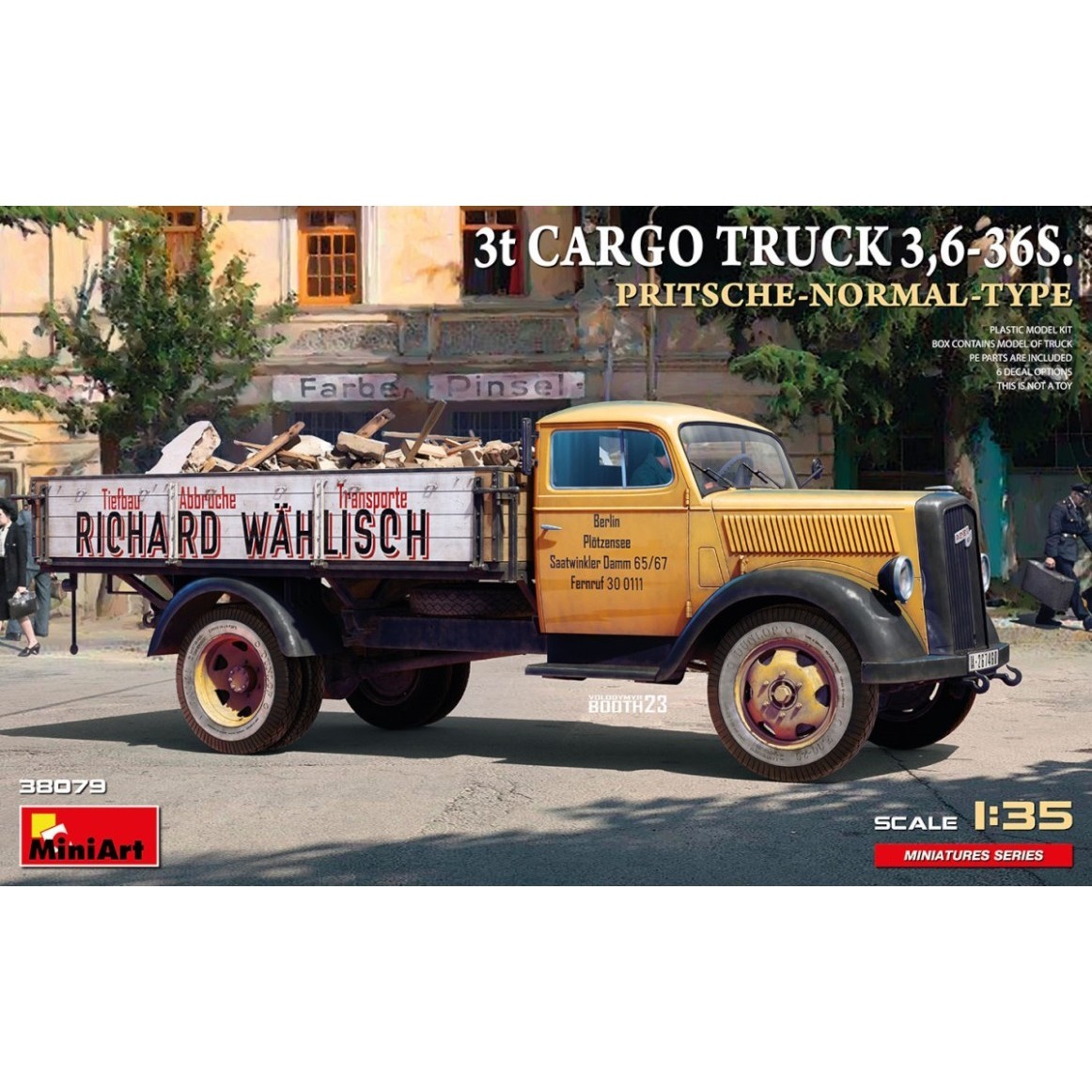 MiniArt 3t Cargo Truck 3.6-36s. Pritsche Normal Type (1:35)