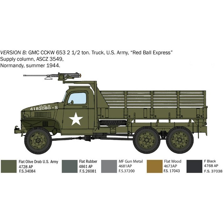 ITALERI GMC 2 1\/2 Ton 6x6 Truck D-Day 80 Anniversary (1:35)