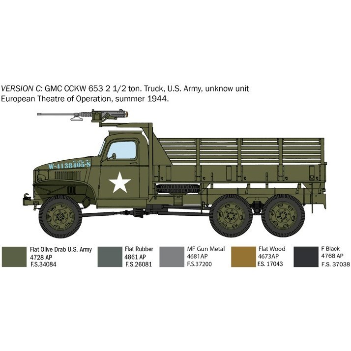 ITALERI GMC 2 1\/2 Ton 6x6 Truck D-Day 80 Anniversary (1:35)