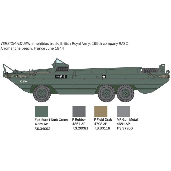 ITALERI DUKW 2 1\/2 GMC Truck Amphibious Version (1:35)