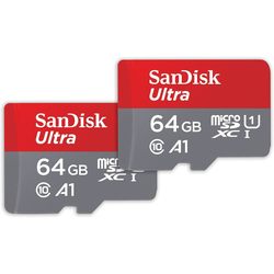SanDisk Ultra microSD with Adapter 64&nbsp;ГБ 2&nbsp;шт