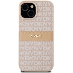 DKNY Leather Mono Stripe & Metal Logo for iPhone 14