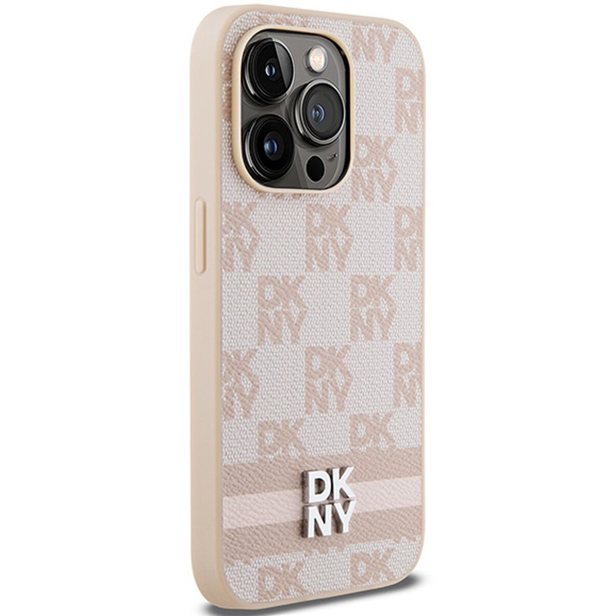 DKNY Leather Checkered Mono Pattern & Printed Stripes for iPhone 14 Pro