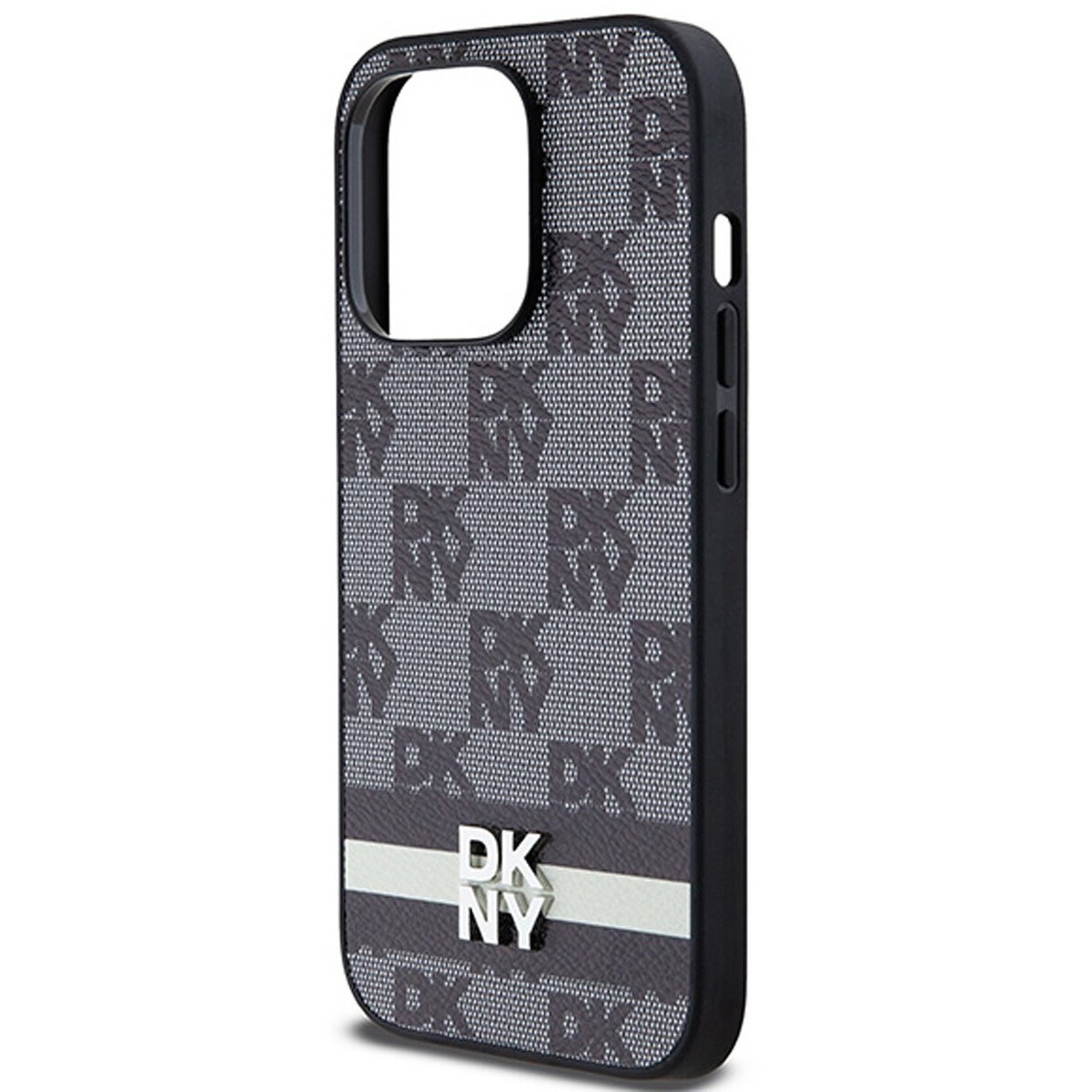 DKNY Leather Checkered Mono Pattern & Printed Stripes for iPhone 14 Pro