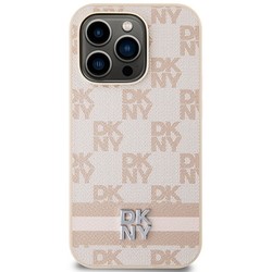 DKNY Leather Checkered Mono Pattern & Printed Stripes for iPhone 14 Pro