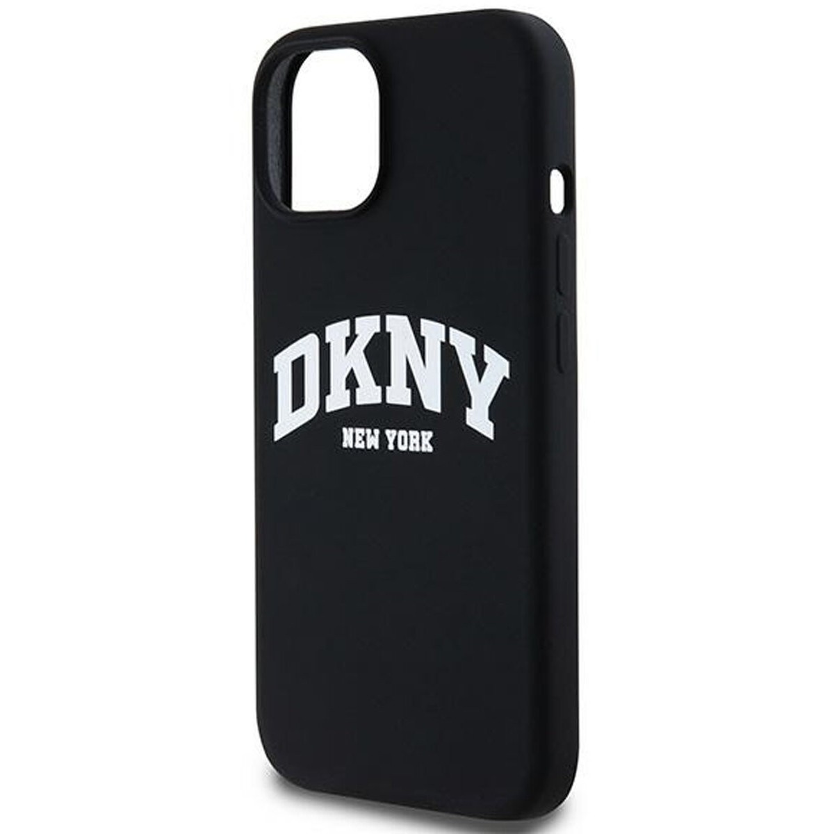 DKNY Liquid Silicone White Printed Logo MagSafe for iPhone 14