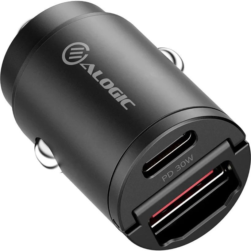 ALOGIC 30W Rapid Power Mini Car Charger USB-C & USB-A
