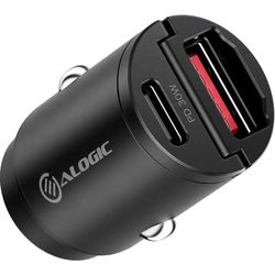 ALOGIC 30W Rapid Power Mini Car Charger USB-C & USB-A
