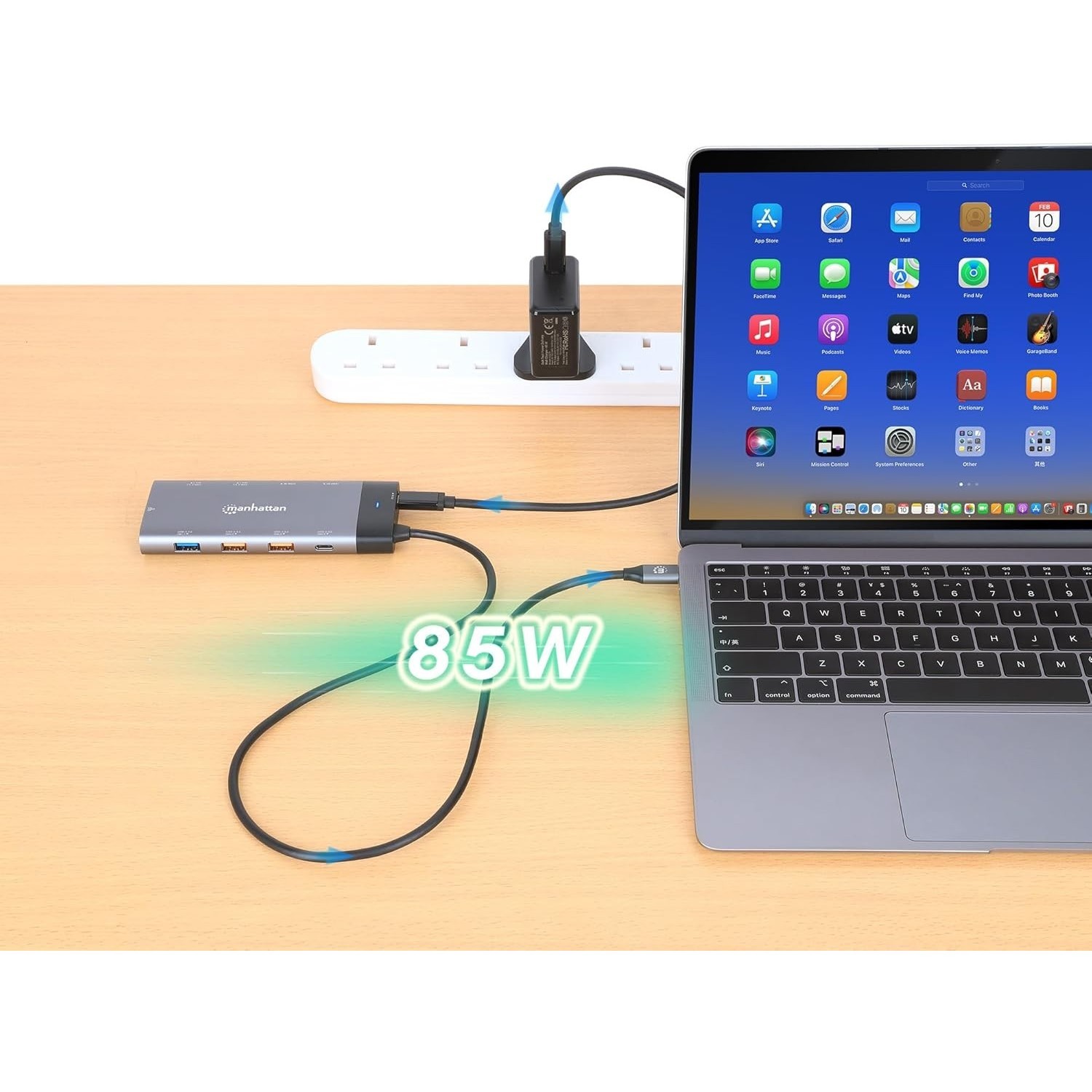 MANHATTAN USB-C PD 10-in-1 Dual Monitor 8K Docking Station \/ Multiport Hub