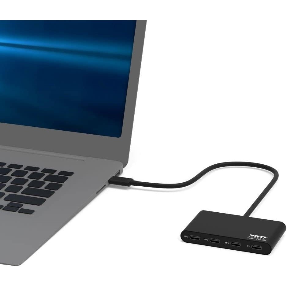 Port Designs USB-C to 3-port USB-C + 1 USB-C PD Hub