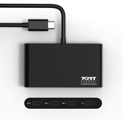 Port Designs USB-C to 3-port USB-C + 1 USB-C PD Hub