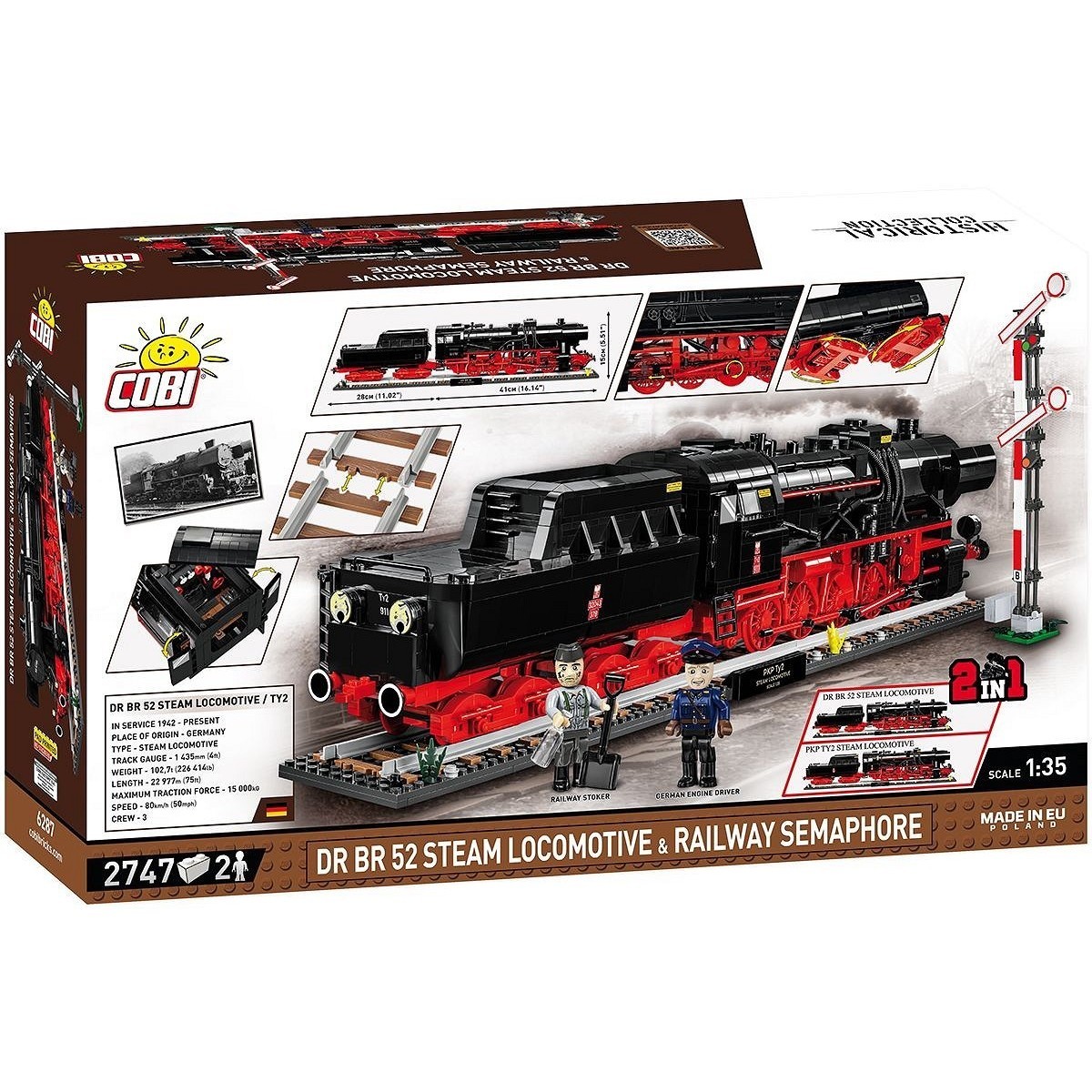 COBI DR BR 52 Steam Locomotive and Railway Semaphore 6287