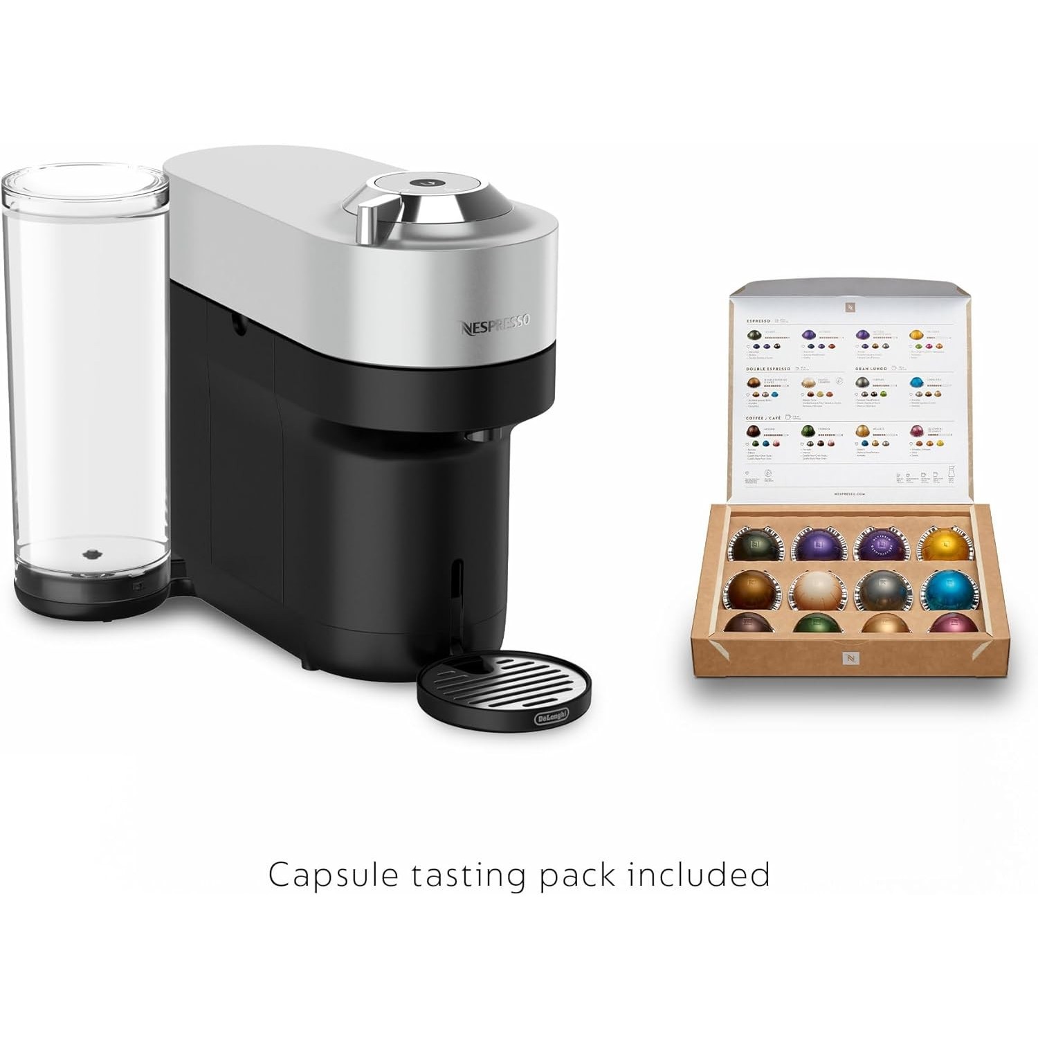 De'Longhi Nespresso Vertuo Pop Plus Deluxe ENV 95.SAE серебристый