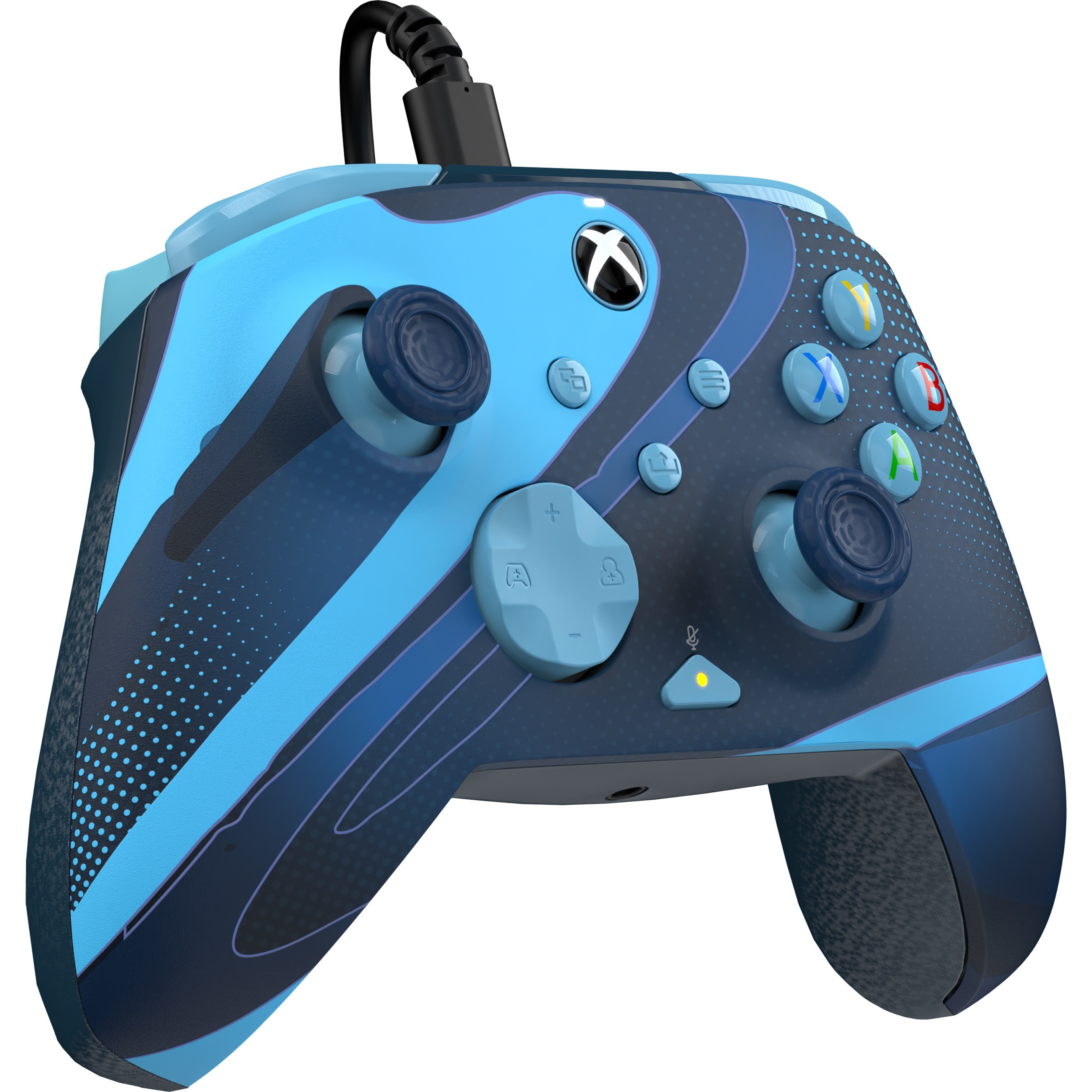 PDP Xbox Series X|S & PC Blue Tide Rematch Glow Advanced Wired Controller