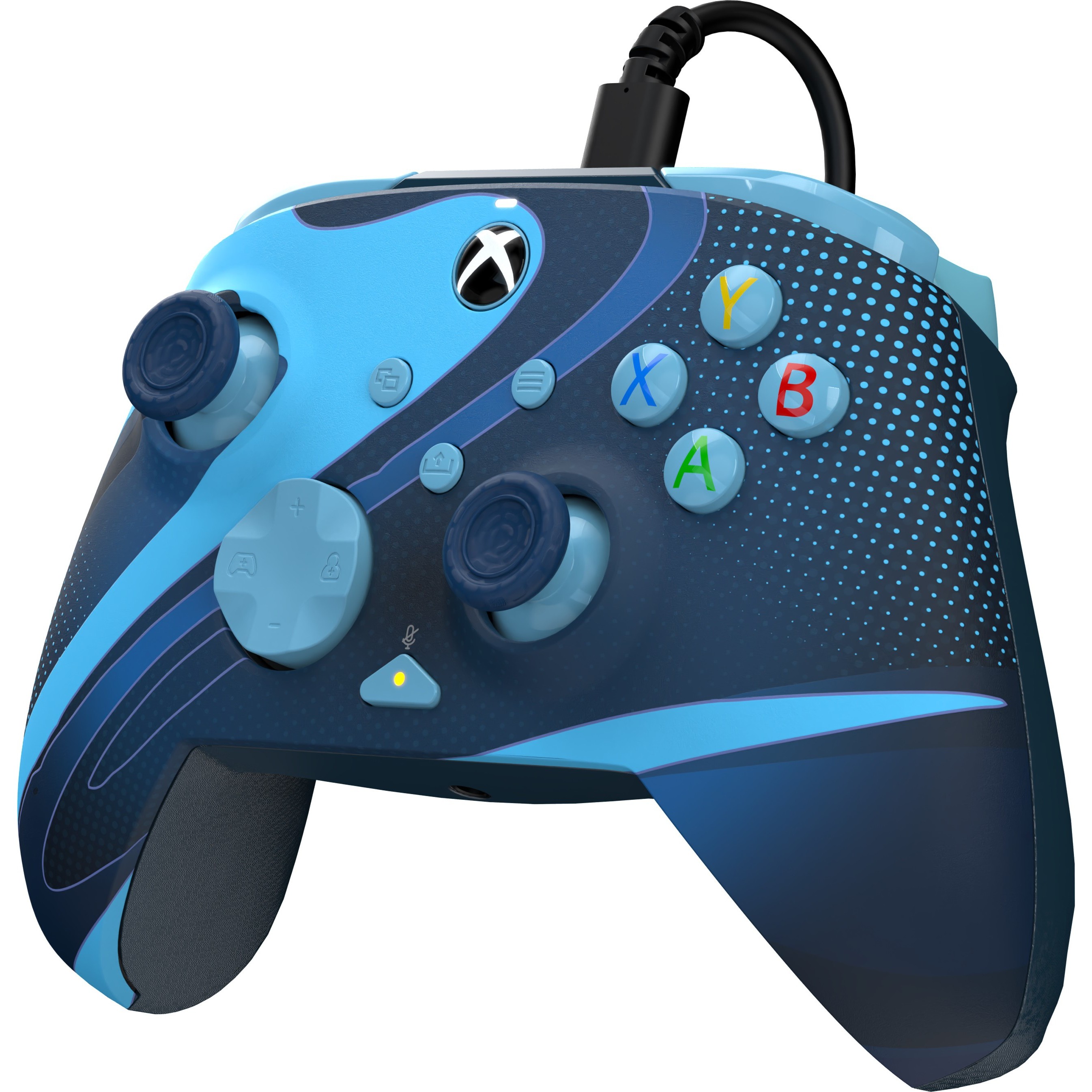 PDP Xbox Series X|S & PC Blue Tide Rematch Glow Advanced Wired Controller