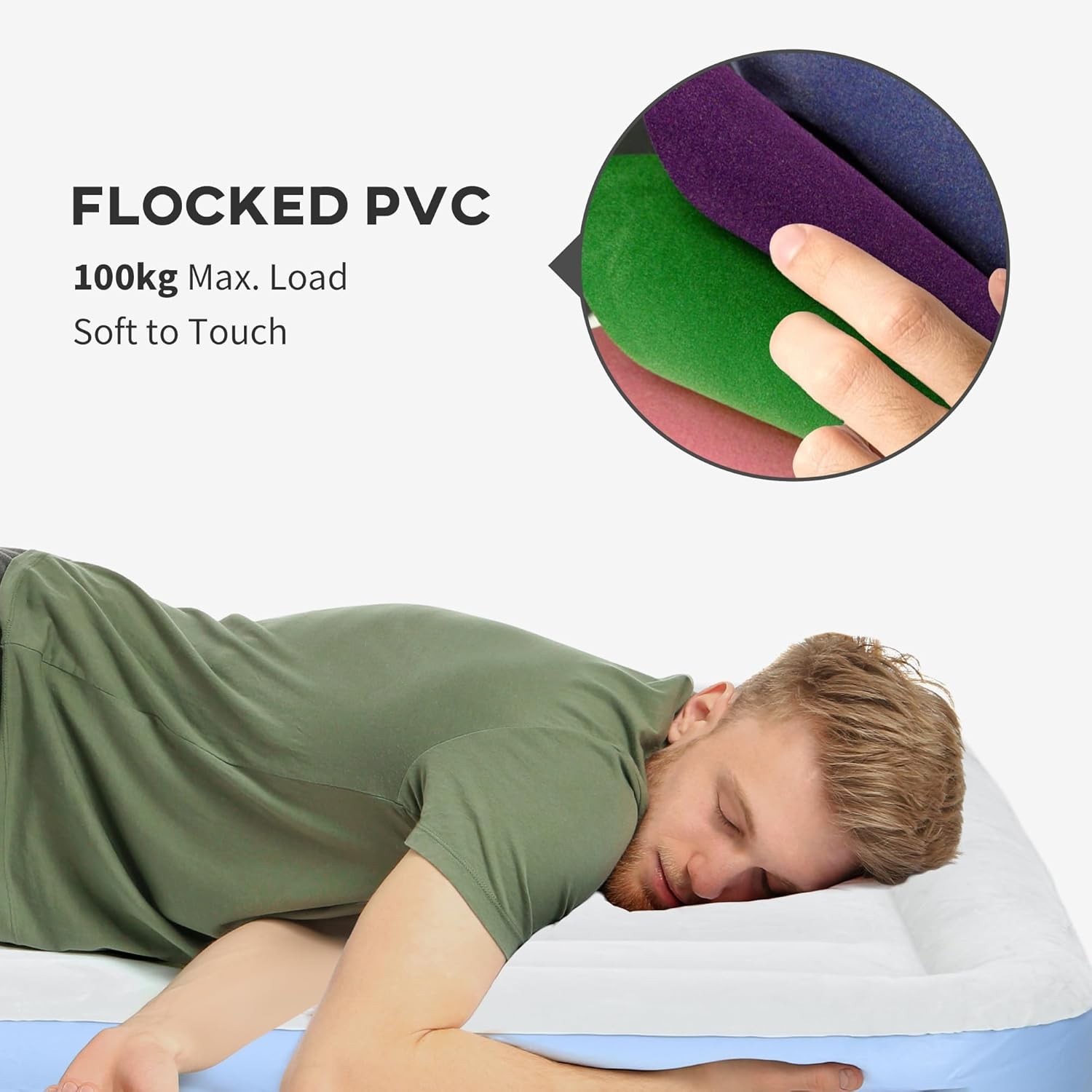 Outsunny Single Size Air Bed with Built-in Pump