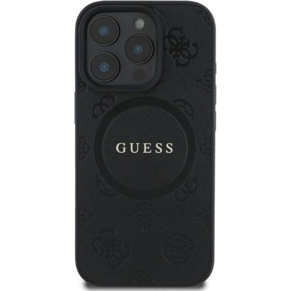 GUESS Saffiano Peony Classic Logo with MagSafe for iPhone 16 Pro Max