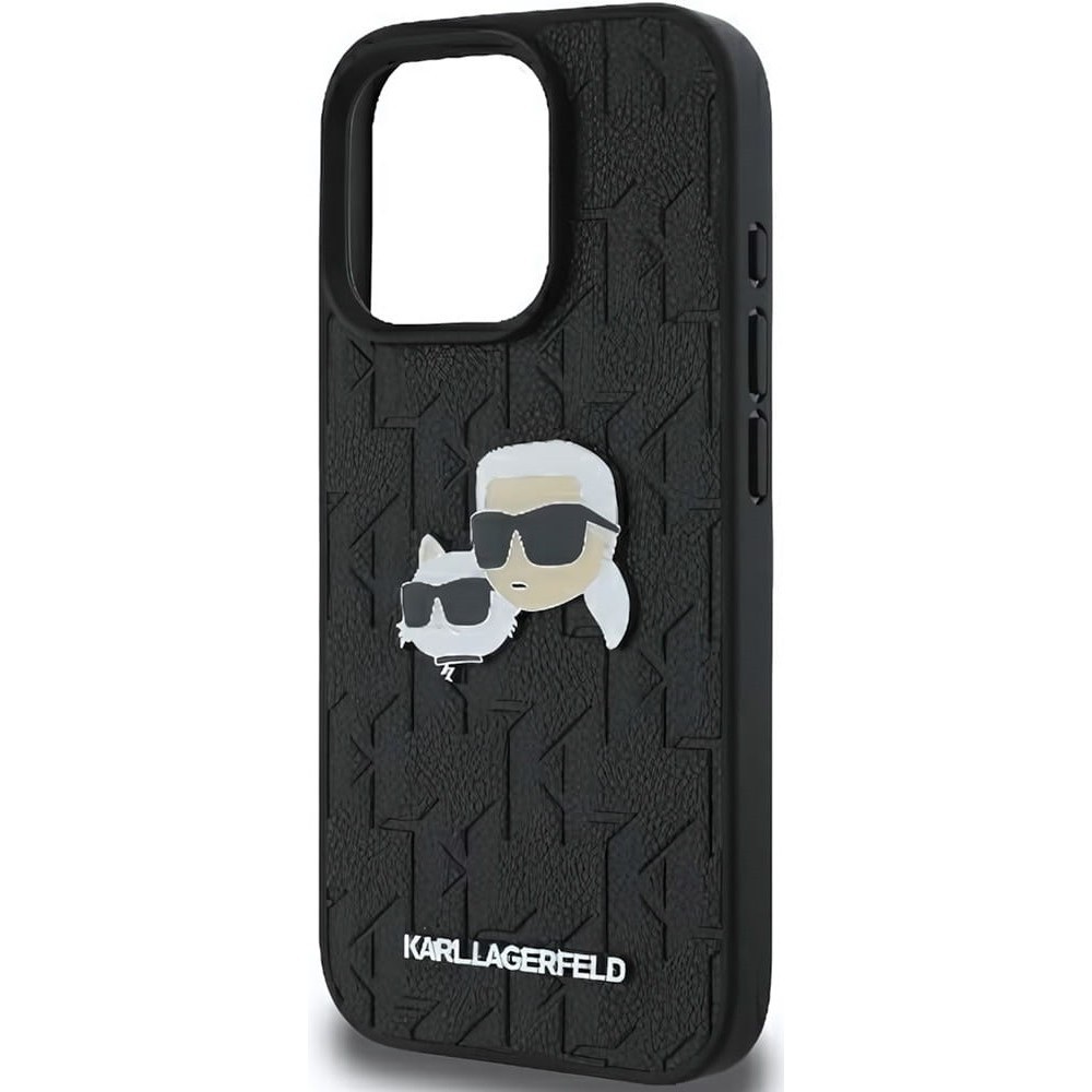 Karl Lagerfeld Monogram Karl&Choupette Head Pin for iPhone 16 Pro