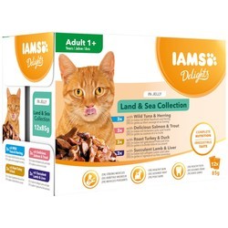 IAMS Delights Land&Sea Collection In Jelly  12 pcs