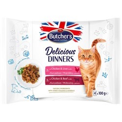 Butchers Delicious Dinners Chicken\/Liver\/Beef 4 pcs