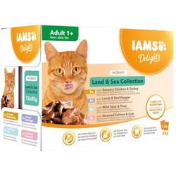 IAMS Delights Land&Sea Collection In Gravy  12 pcs