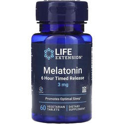 Life Extension Melatonin 6 Hour Timed Release 3 mg 60 tab