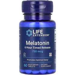 Life Extension Melatonin 6 Hour Timed Release 750 mcg 60 tab