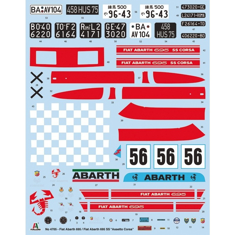 ITALERI FIAT Abarth 695SS\/Assetto Corsa (1:12)