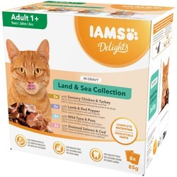 IAMS Delights Land&Sea Collection In Gravy  8 pcs