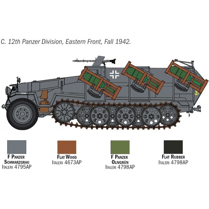 ITALERI Sd. Kfz. 251\/1 Wurfrahmen Stuka zu Fuss (1:72)