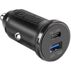 SBS Car Charger USB-A + USB-C 25 W