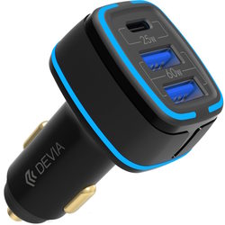 Devia USB-C & Dual USB Car Adapter 85W