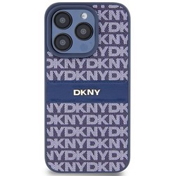 DKNY Leather Mono Stripe & Metal Logo for iPhone 15 Pro Max