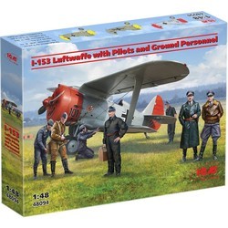 ICM I-153 Luftwaffe with Pilots and Ground Personnel (1:48)