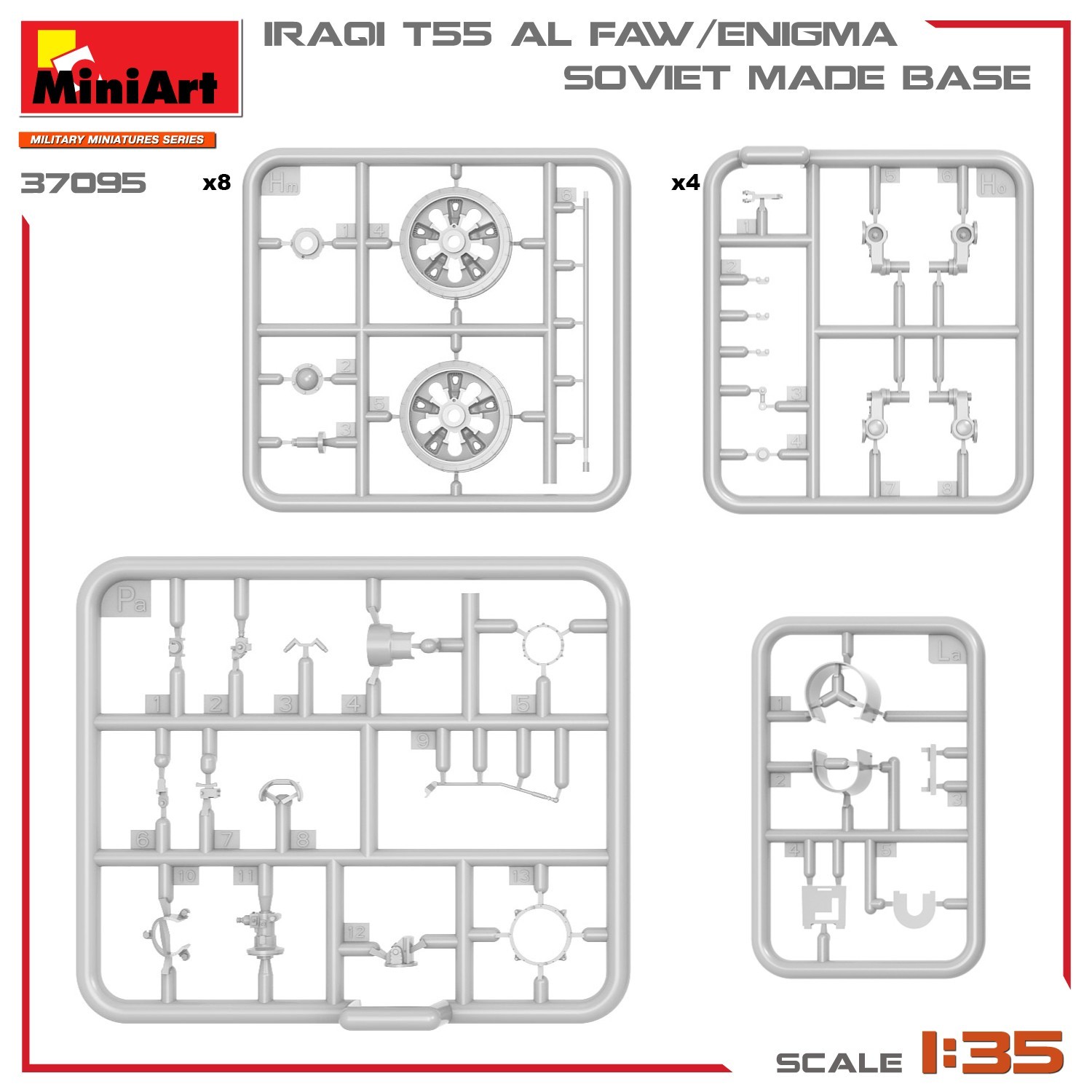 MiniArt Iraqi T-55 Al Faw\/Enigma. Soviet Made Base (1:35)