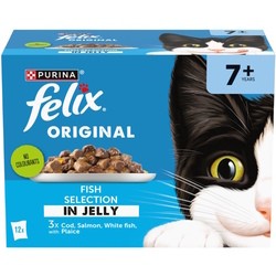 Felix Original 7+ Fish Selection in Jelly 12 pcs