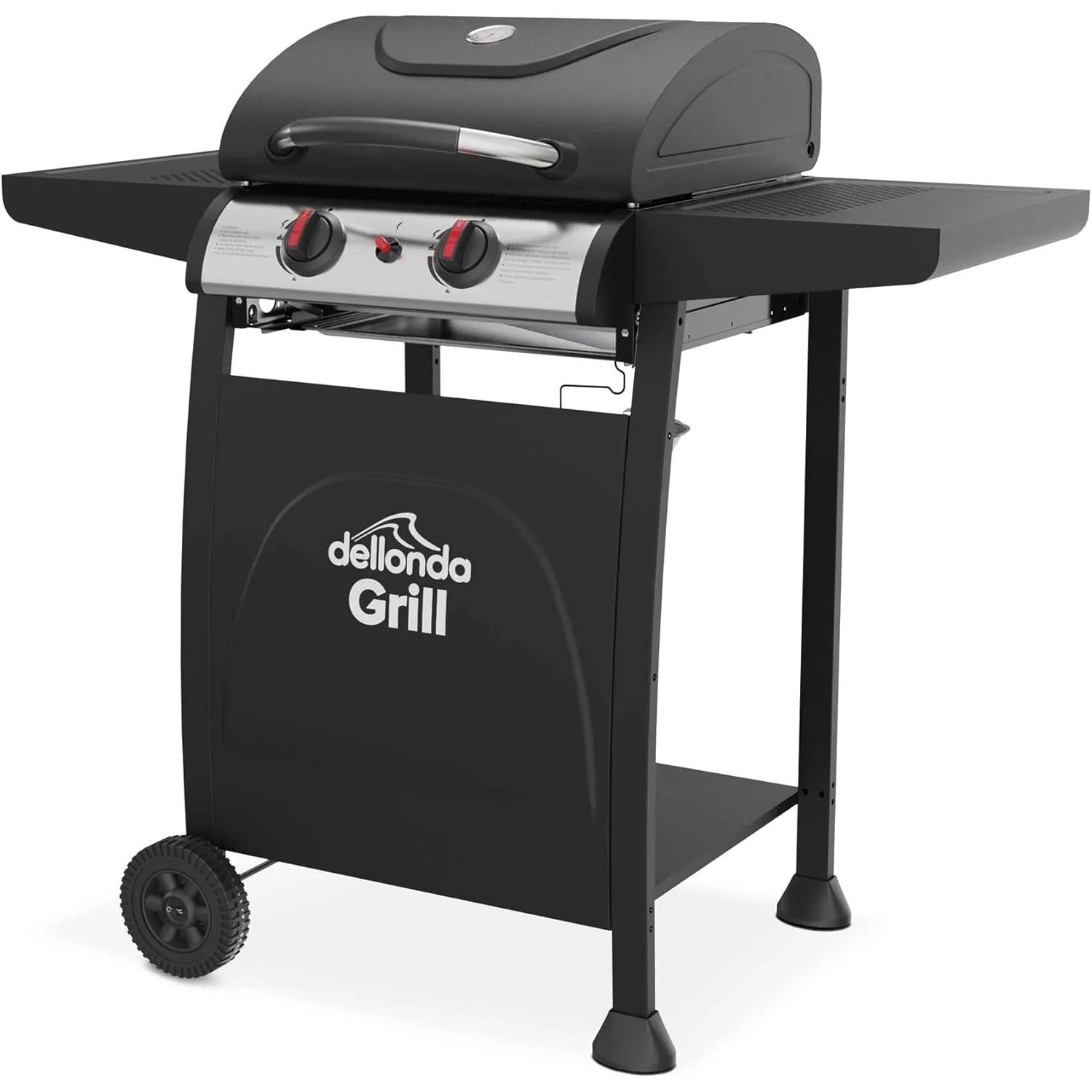 Dellonda 2 Burner Gas BBQ Grill with Piezo Ignition, Built-In Thermometer