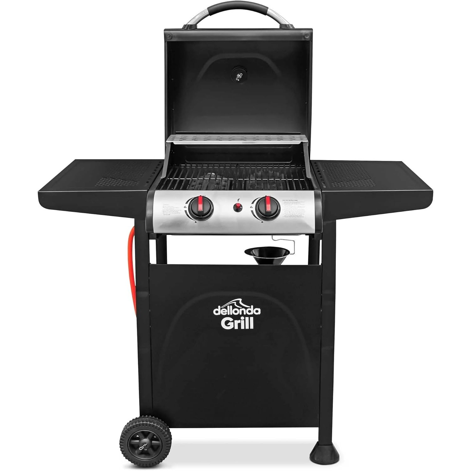 Dellonda 2 Burner Gas BBQ Grill with Piezo Ignition, Built-In Thermometer