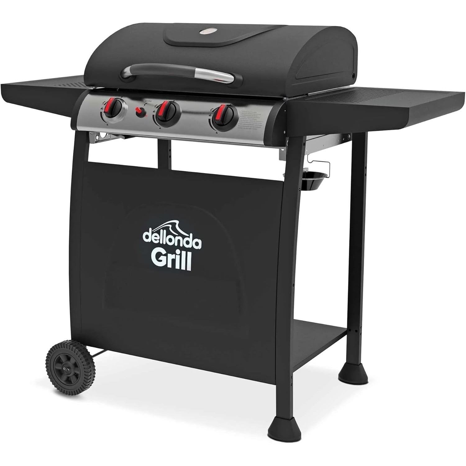 Dellonda 3 Burner Gas BBQ Grill with Piezo Ignition, Built-In Thermometer